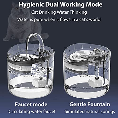 Qpets® Automatic Cycle Multiple Filtering Cat Water Fountain Dog Dispenser 1.8L Super Quiet Pet Drinking with Faucet Kits 2 PCS Qpets® Automatic Cycle Multiple Filtering Cat Water Fountain Dog Dispenser 1.8L Super Quiet Pet Drinking with Faucet Kits 2 PCS